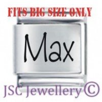 Max Etched Name Charm - Fits BIG size 13mm