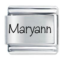 Maryann Etched Name Italian Charm