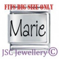 Marie Etched Name Charm - Fits BIG size 13mm