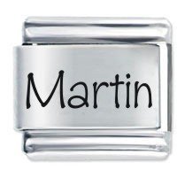 Martin Etched Name Italian Charm