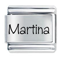 Martina Etched Name Italian Charm
