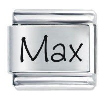 Max Etched Name Italian Charm