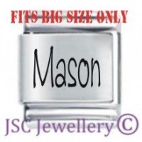 Mason Etched Name Charm - Fits BIG size 13mm