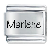 Marlene Etched Name Italian Charm