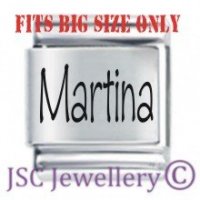 Martina Etched Name Charm - Fits BIG size 13mm