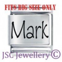 Mark Etched Name Charm - Fits BIG size 13mm