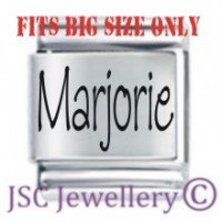 Marjorie Etched Name Charm - Fits BIG size 13mm