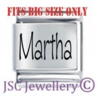 Martha Etched Name Charm - Fits BIG size 13mm
