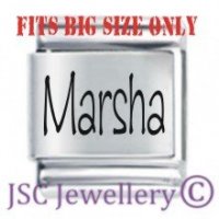 Marsha Etched Name Charm - Fits BIG size 13mm