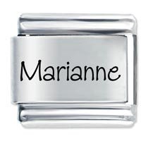 Marianne Etched Name Italian Charm
