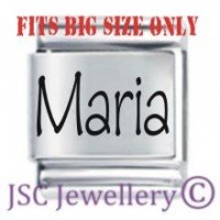 Maria Etched Name Charm - Fits BIG size 13mm