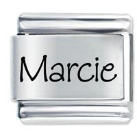 Marcie Etched Name Italian Charm