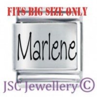 Marlene Etched Name Charm - Fits BIG size 13mm