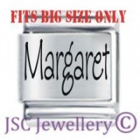 Margaret Etched Name Charm - Fits BIG size 13mm