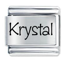 Krystal Etched Name Italian Charm