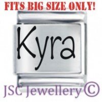 Kyra Etched Name Charm - Fits BIG size 13mm