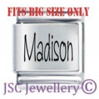 Madison Etched Name Charm - Fits BIG size 13mm