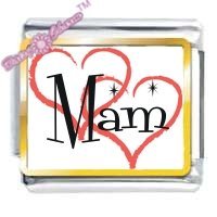 Mam Heart Picture Italian Charm