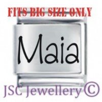 Maia Etched Name Charm - Fits BIG size 13mm