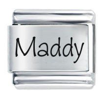 Maddy Etched Name Italian Charm