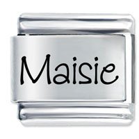 Maisie Etched Name Italian Charm