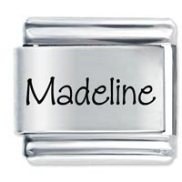 Madeline Etched Name Italian Charm