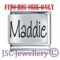 Maddie Etched Name Charm - Fits BIG size 13mm
