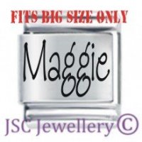 Maggie Etched Name Charm - Fits BIG size 13mm