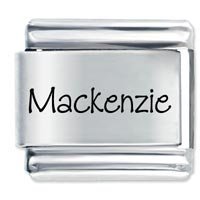 Mackenzie Etched Name Italian Charm