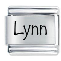 Lynn Etched Name Italian Charm
