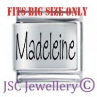 Madeleine Etched Name Charm - Fits BIG size 13mm