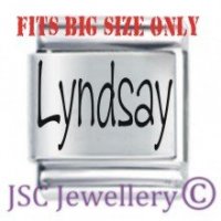 Lyndsay Etched Name Charm - Fits BIG size 13mm