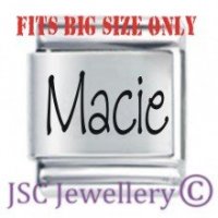 Macie Etched Name Charm - Fits BIG size 13mm