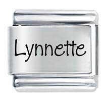 Lynnette Etched Name Italian Charm