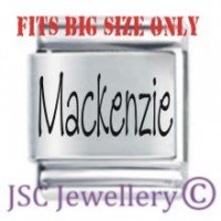 Mackenzie Etched Name Charm - Fits BIG size 13mm