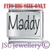 Maddy Etched Name Charm - Fits BIG size 13mm