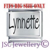Lynnette Etched Name Charm - Fits BIG size 13mm