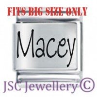 Macey Etched Name Charm - Fits BIG size 13mm