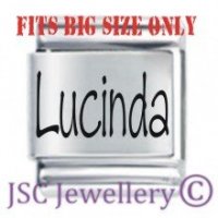 Lucinda Etched Name Charm - Fits BIG size 13mm