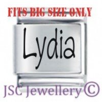 Lydia Etched Name Charm - Fits BIG size 13mm