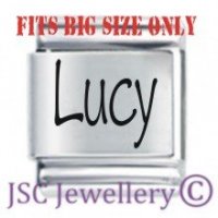 Lucy Etched Name Charm - Fits BIG size 13mm