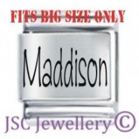 Maddison Etched Name Charm - Fits BIG size 13mm