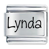 Lynda Etched Name Italian Charm