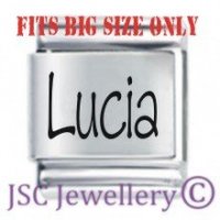 Lucia Etched Name Charm - Fits BIG size 13mm