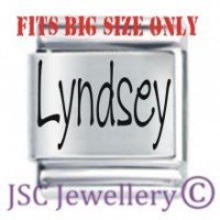 Lyndsey Etched Name Charm - Fits BIG size 13mm