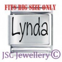 Lynda Etched Name Charm - Fits BIG size 13mm