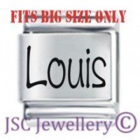 Louis Etched Name Charm - Fits BIG size 13mm