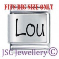 Lou Etched Name Charm - Fits BIG size 13mm
