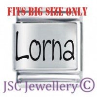 Lorna Etched Name Charm - Fits BIG size 13mm