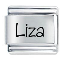 Liza Etched Name Italian Charm